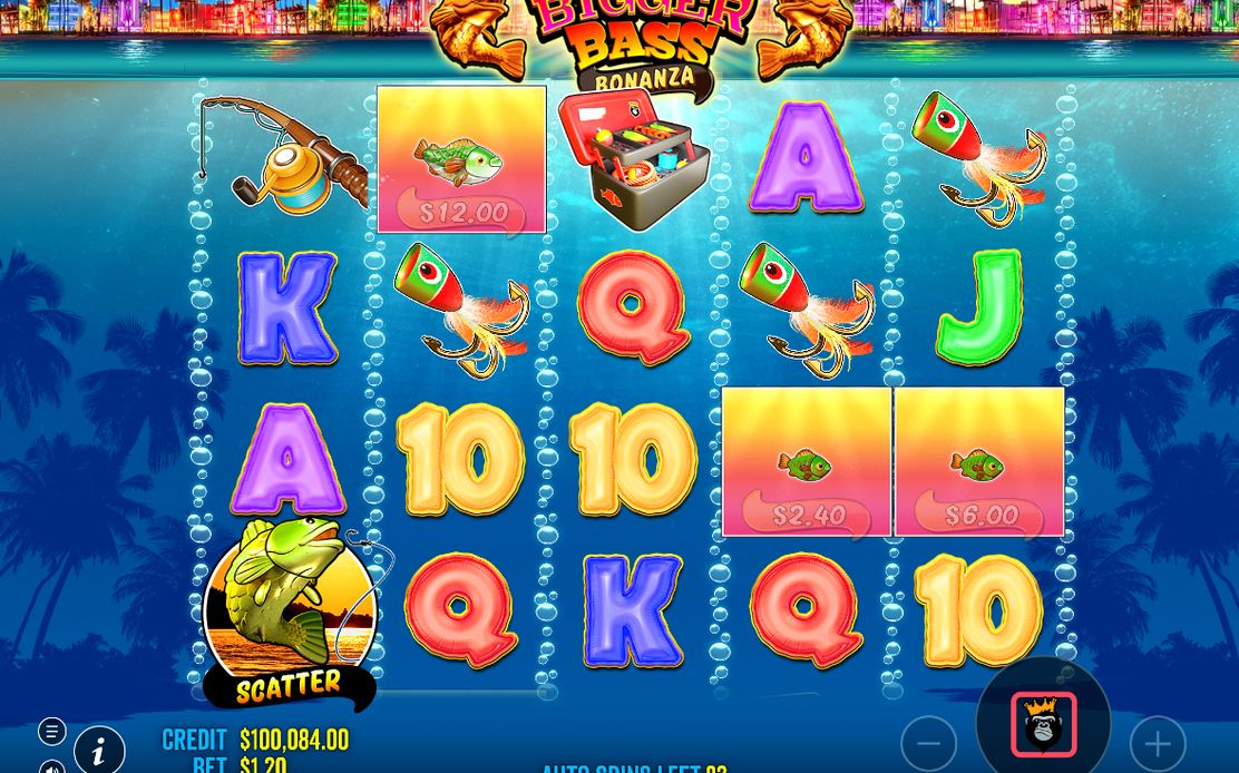 Five by four grid with the cash fish sitting among the royals
