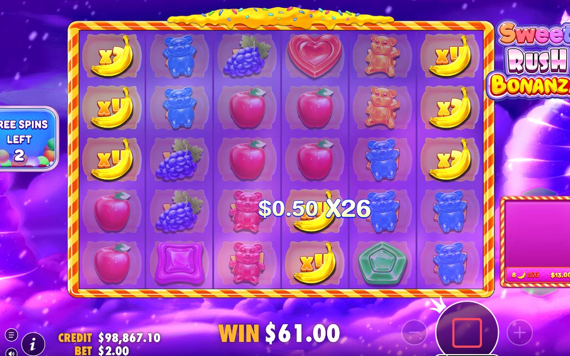 Free Spins round in progress on the six-by-five grid
